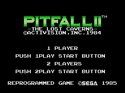 Заставка игры Pitfall II: Lost Caverns
